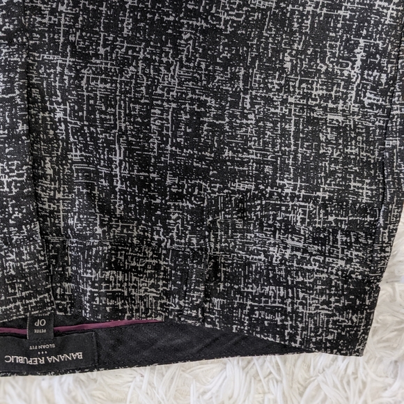Banana Republic Petite - Black white crosshatch sloan pant - Picture 2 of 10